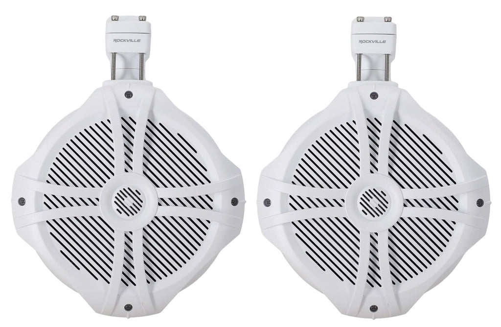 Rockville RWB90B Black 8" 2-Way 4-Ohm Marine Wakeboard Tower Speakers Pair