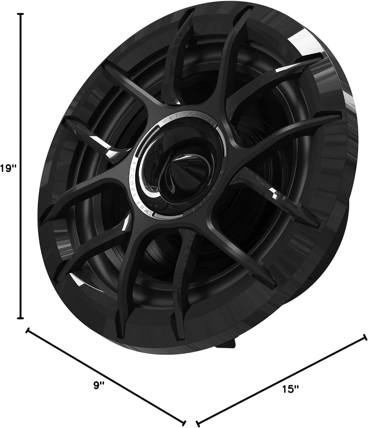 Wet Sounds Zero Series - 2 Pairs ZERO-6-XZ-B Black 6.5" Neodymium Powersport & Marine Speakers with Horn-Loaded Titanium Tweeters, Pair