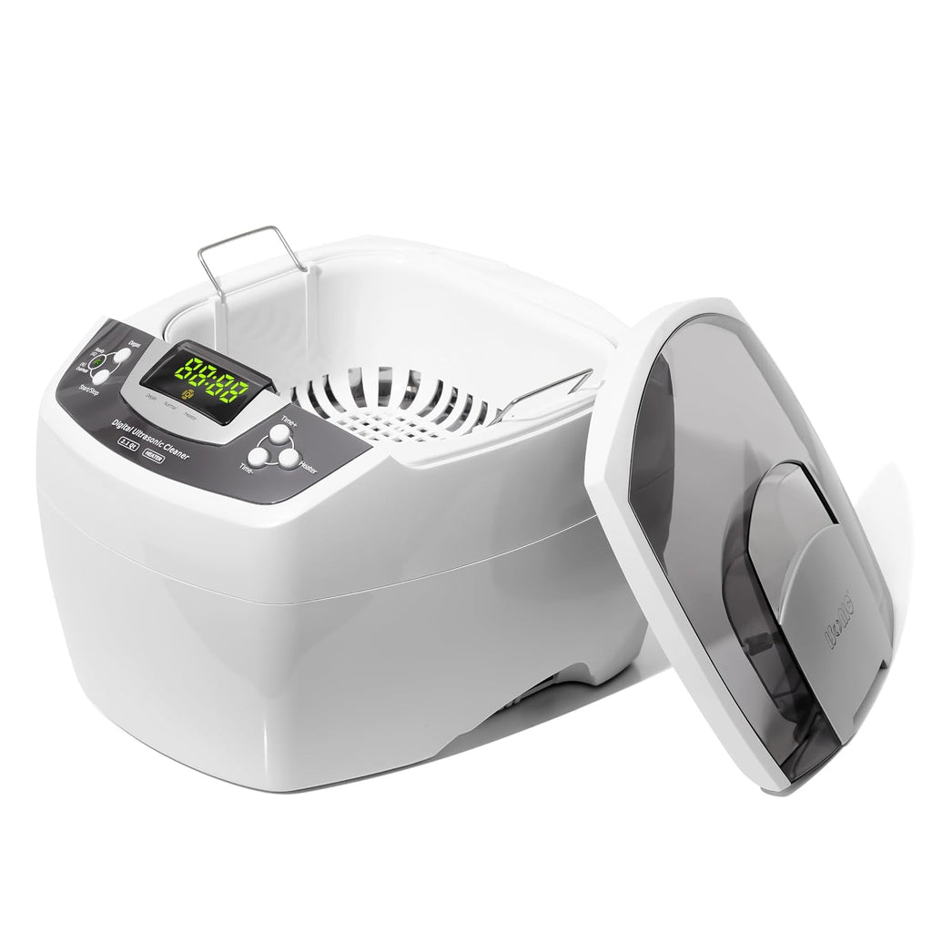 iSonic P4810 Commercial Ultrasonic Cleaner, 2.1Qt/2L, 110V for Brass, Gun Parts, Carburetor Cleaning , white