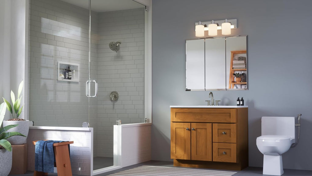 Design House Cyprus Tri-View Medicine Cabinet, 36", White