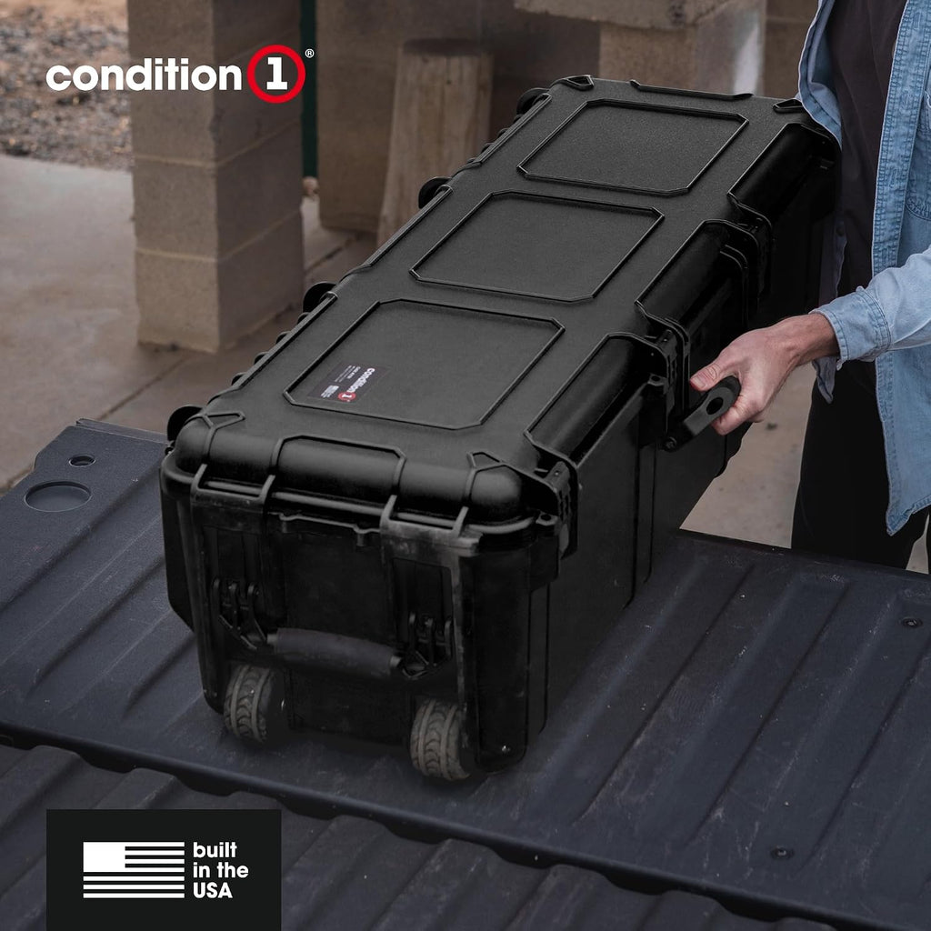 Condition 1 45" Empty Waterproof Hard Case with Wheels, Black