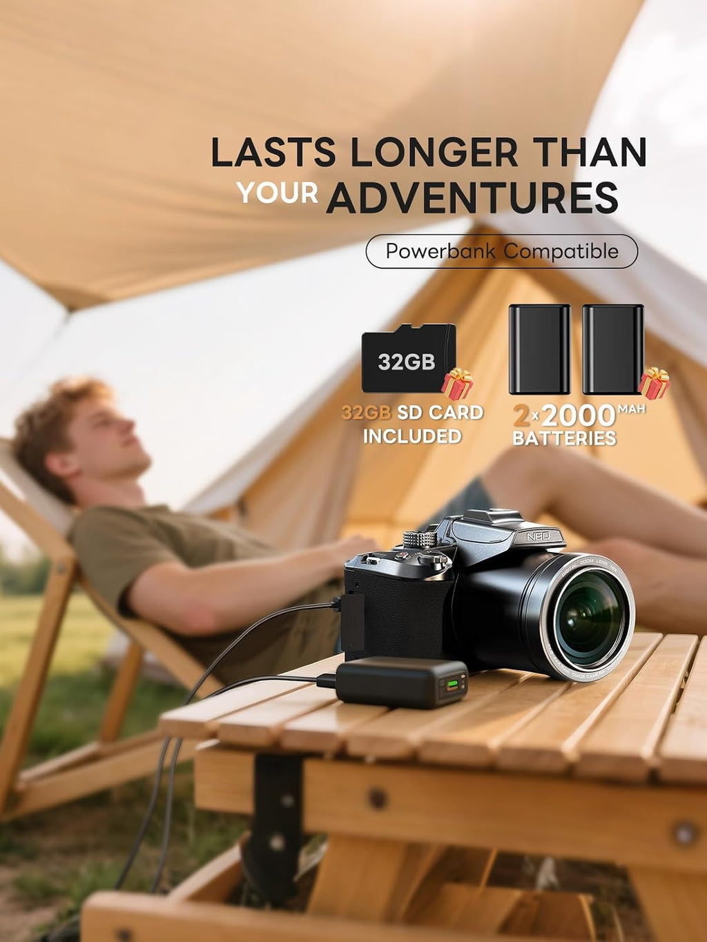 8K 64MP Digital Camera for Photography, Professional Camera(Black)