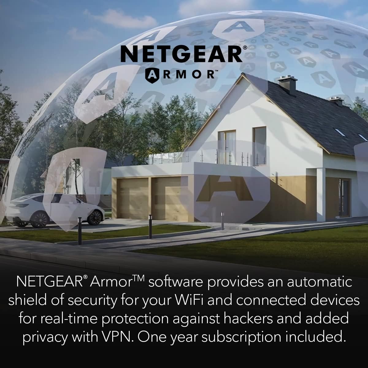 NETGEAR 4-Stream WiFi 6 Router (R6700AXS) â with 1-Year Armor Internet Security - AX1800 Wireless Speed (Up to 1.8 Gbps) | Coverage up to 1,500 sq. ft., 20+ Devices