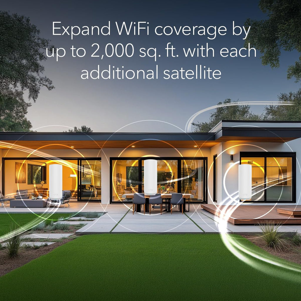 NETGEAR Orbi 770 Series WiFi 7 Mesh System, Up to 8,000 sq ft., 3 Pack