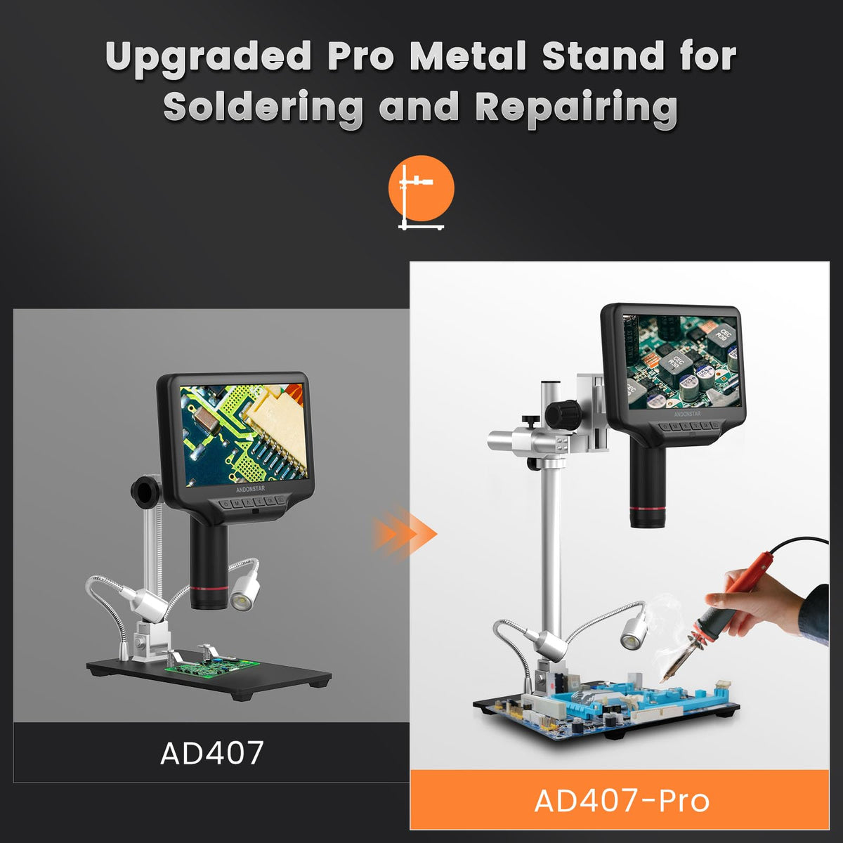 Andonstar AD407 3D HDMI Soldering Digital Microscope