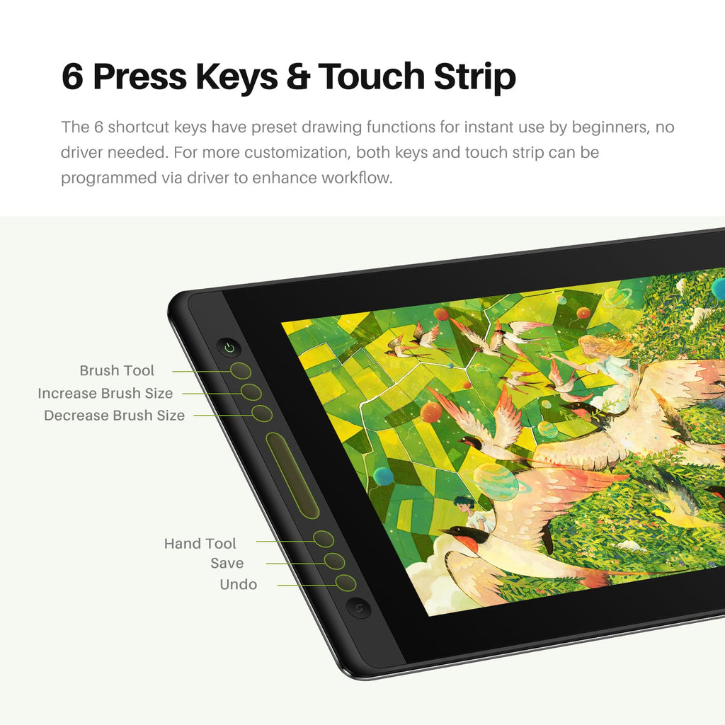 HUION Kamvas 13 (Gen 3) Drawing Tablet with Screen, Dual Dial, 13.3", Black