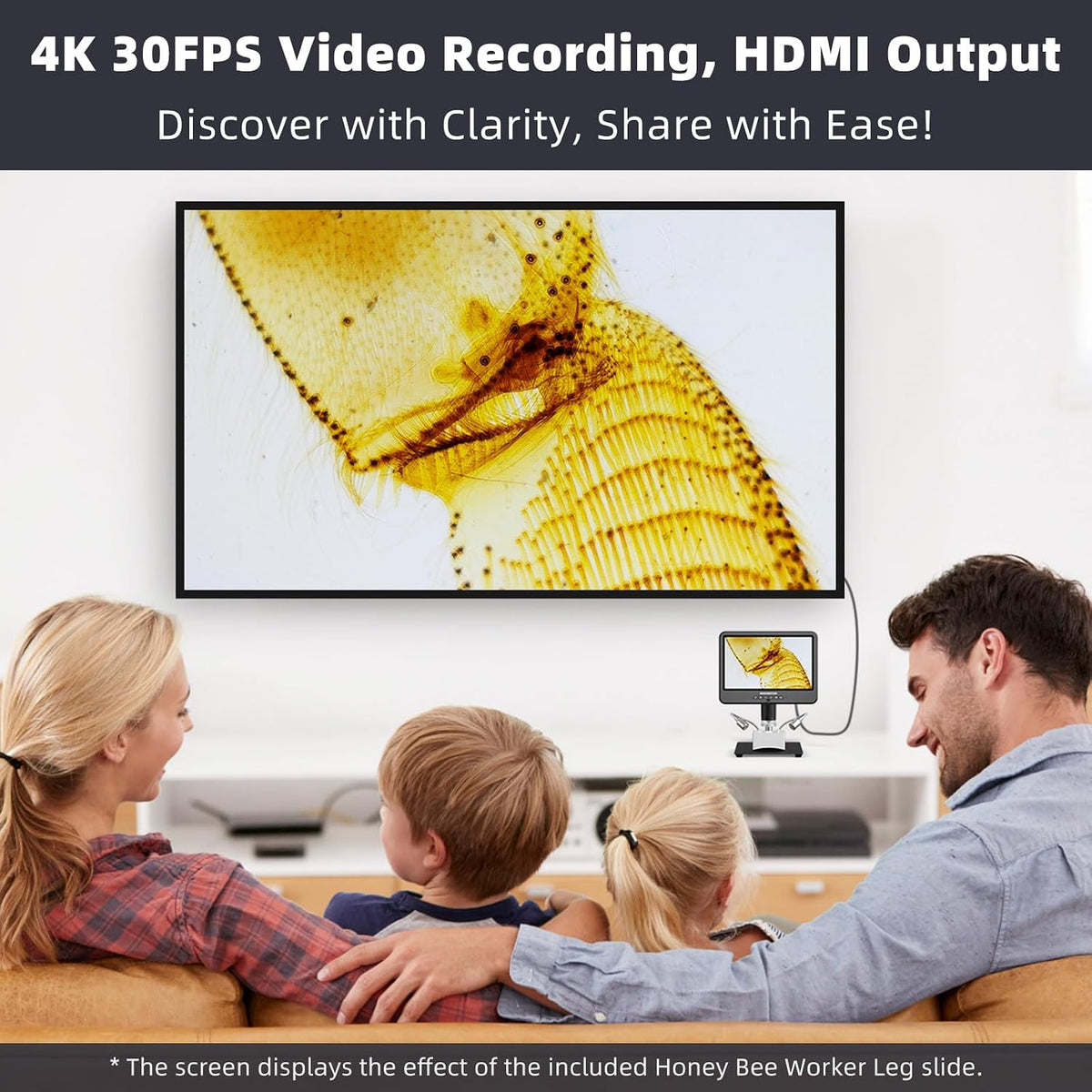 Andonstar 4K 30FPS Digital Microscope with 10.1" Screen, 3840P Video Audio
