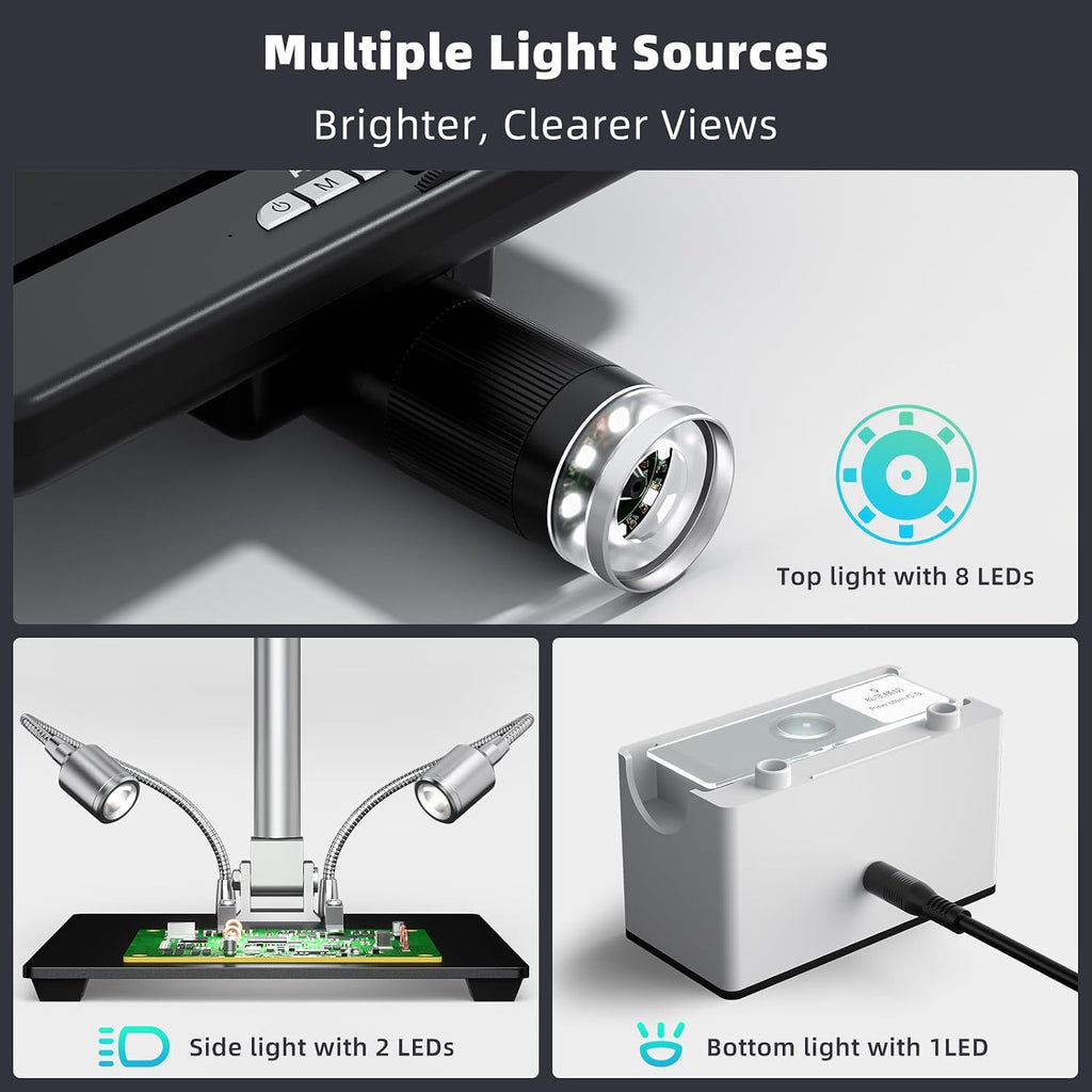 Andonstar 4K 60FPS 10.1" HDMI Digital Microscope for Soldering, Coin