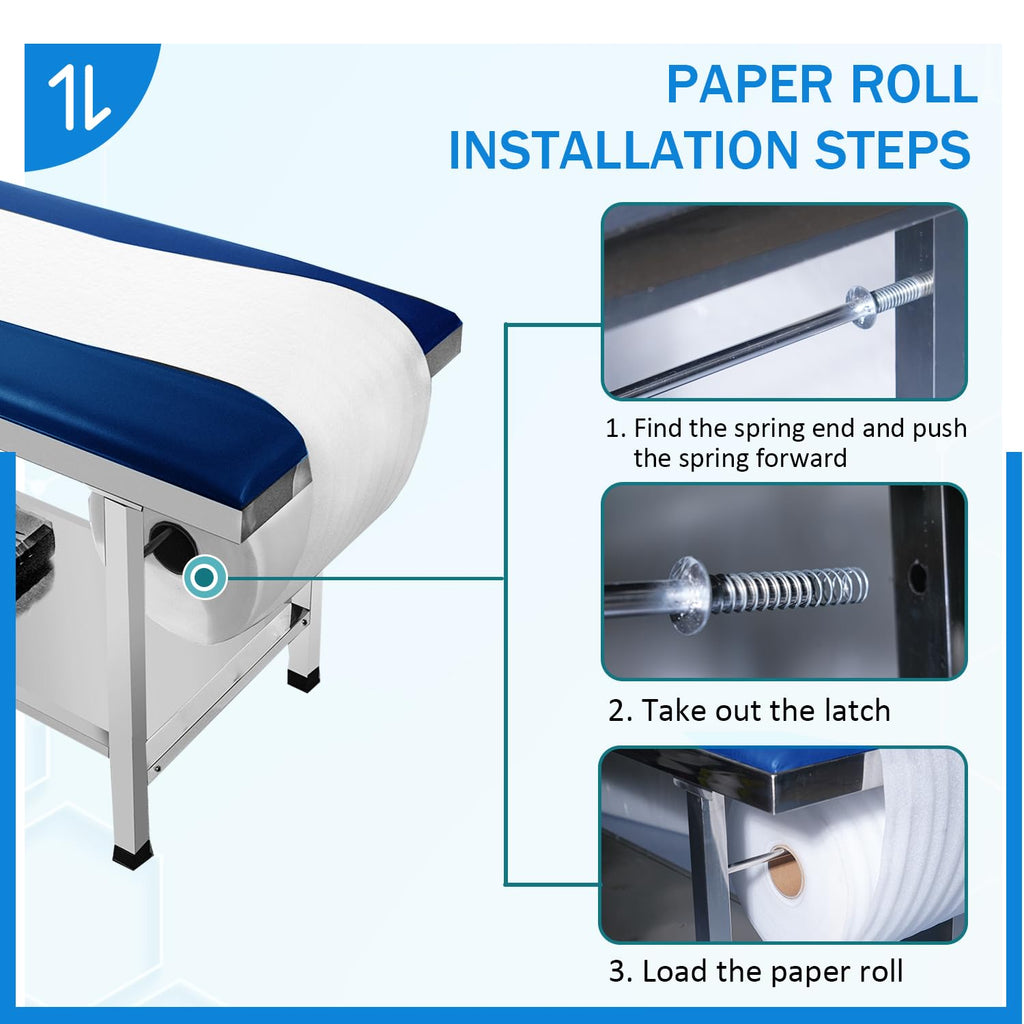 Adjustable Exam Tableï¼Doctor Bed with Folding Legs is Stable and Durableï¼Folding Medical Exam Table Holds 500 lbs for Clinical Examination ãMassage ãSpa BedsãBeauty