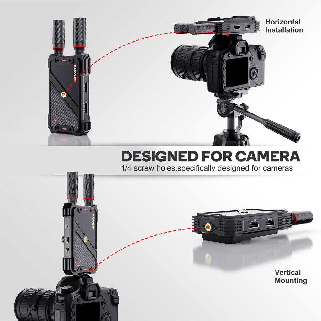 Wireless HDMI Transmitter and Receiver,1080P Full HD Wireless Video Transmission System with Loop Out,1300FT Los Range,0.05s Delay,for Streaming from DSLR,Laptop,Setop Box to TV/Projector IR Support