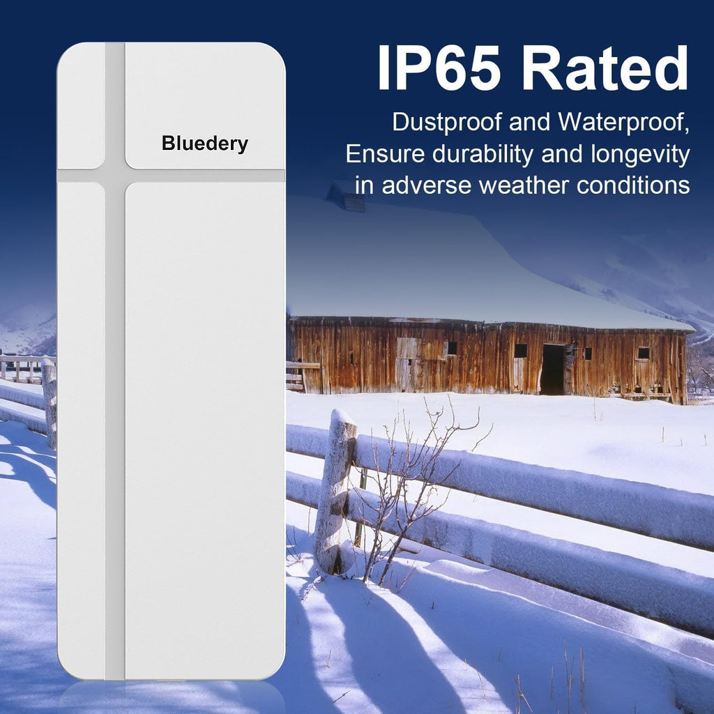 Wireless Bridge for Starlink, 5.8GHz Point to Point Outdoor CPE, Up to 3KM Long Range WiFi Bridge with 18dBi High-Gain Antenna, PoE, RJ45 Ports, Building-to-Building Network Extension, 2 Pack