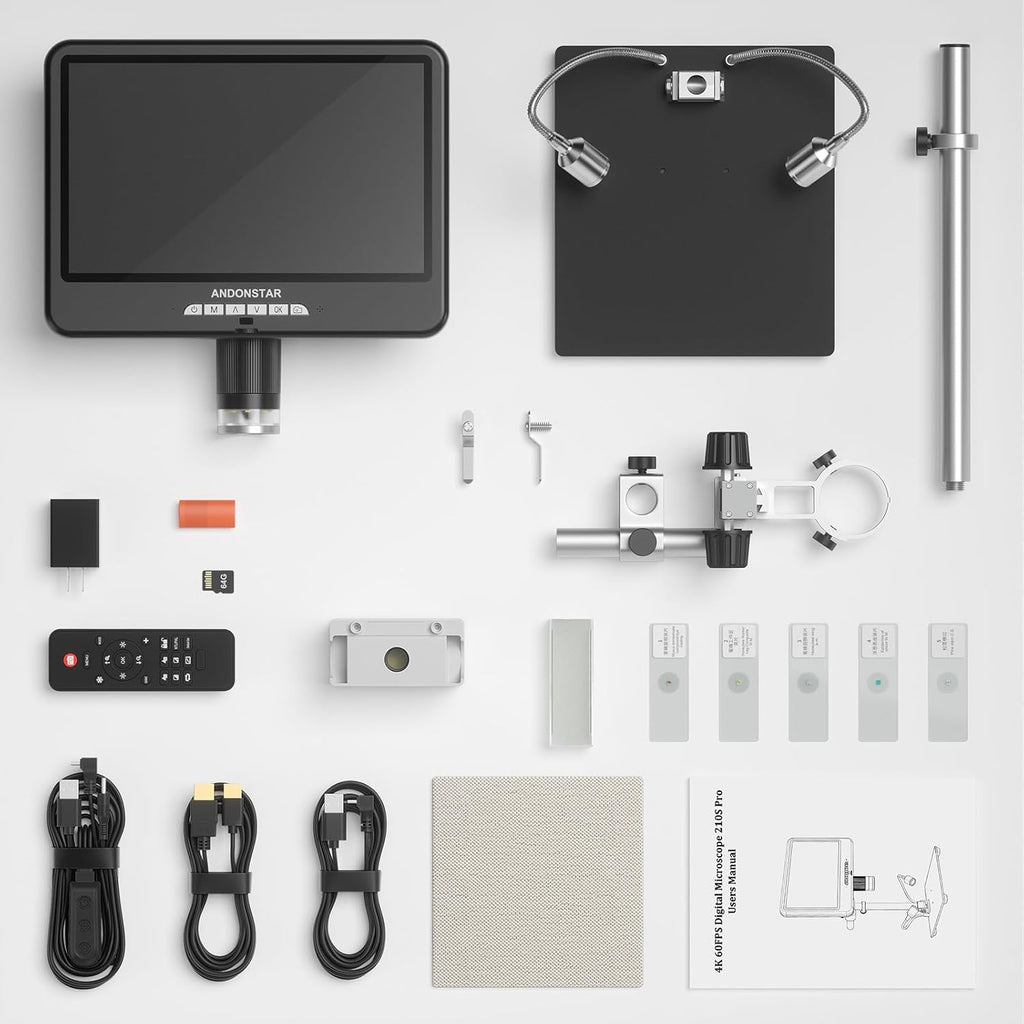 Andonstar 4K 60FPS 10.1" HDMI Digital Microscope for Soldering, Coin
