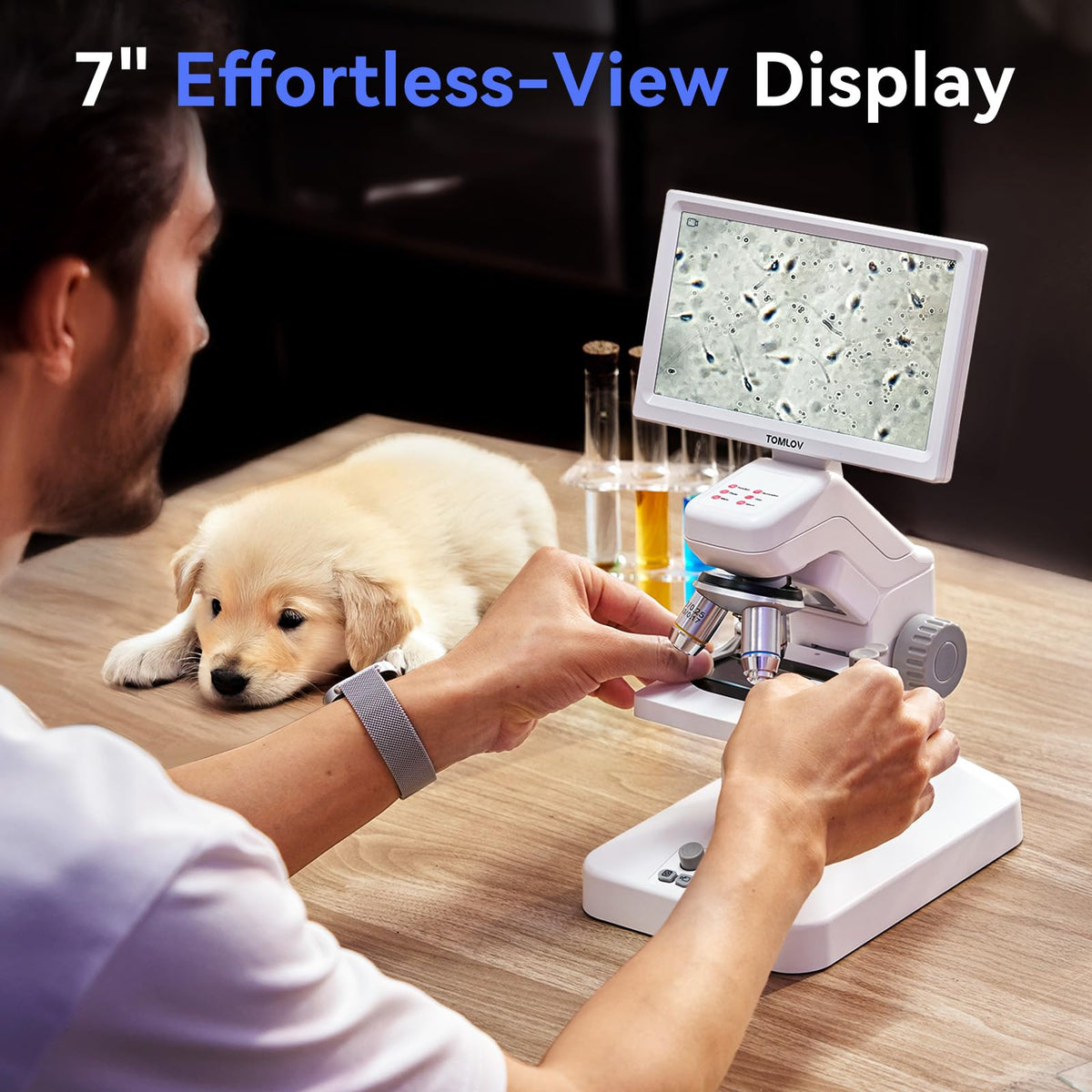 TOMLOV DM301 Max Microscope for Kids Students Adults, Science Experiments