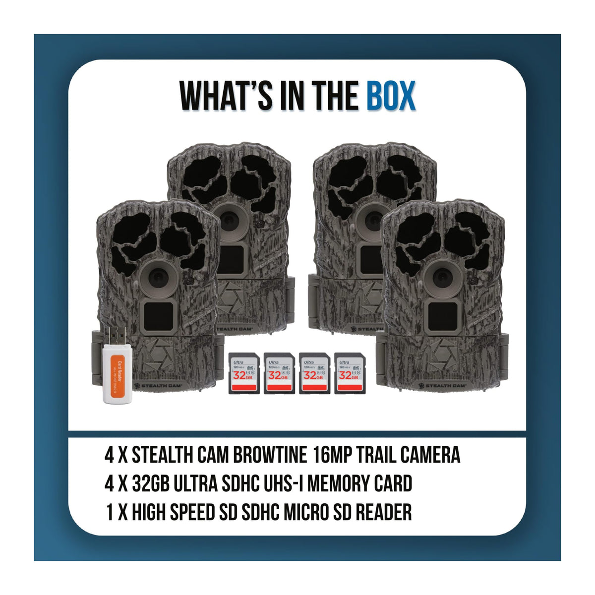 Stealth Cam Browtine 16MP Durable Trail Camera Bundle