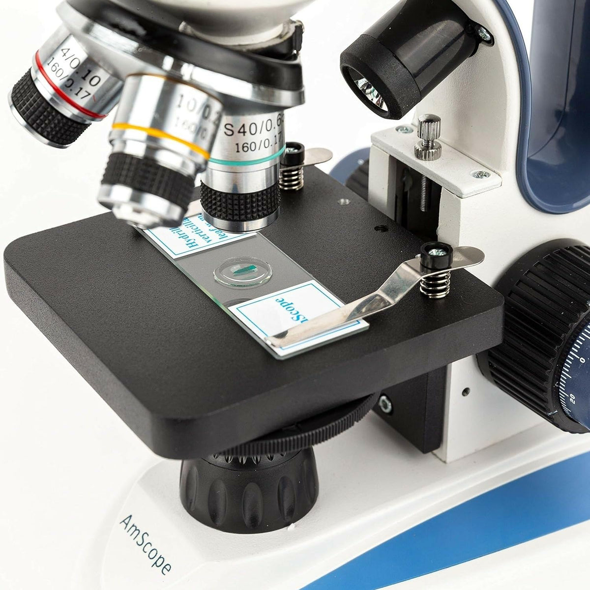 AmScope M158C-2L-E2 Compound Monocular Microscope, 2MP Camera