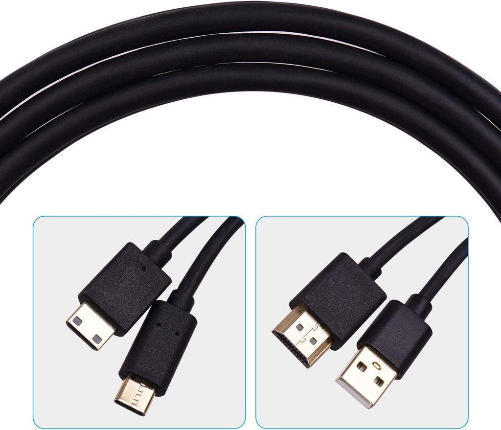 2-in-1 Cable HD USB Type C 1.55m for Graphics Tablet Monitor