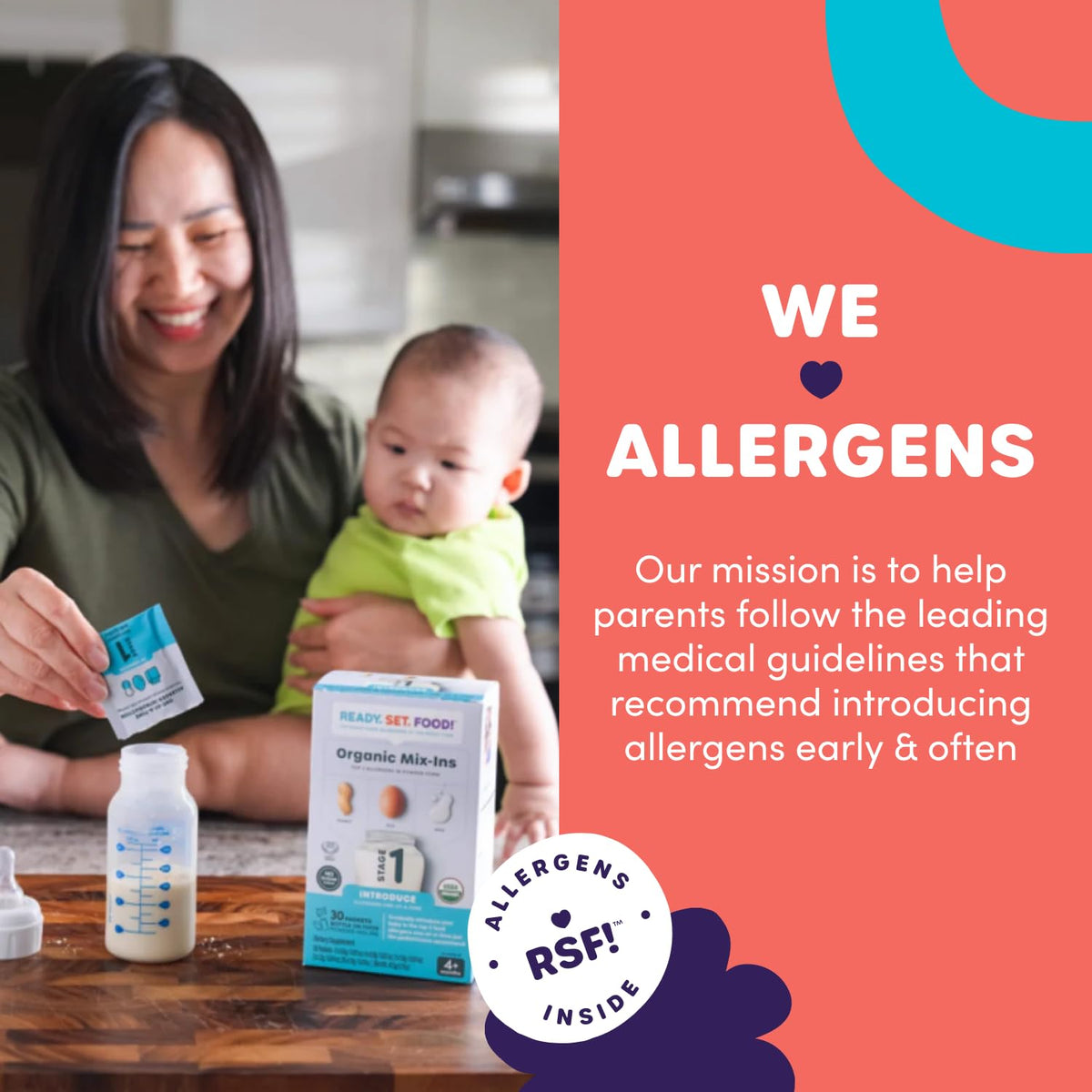 Ready Set Food Stage 1 Baby Food Mix-Ins - Baby Allergen Introduction Kit