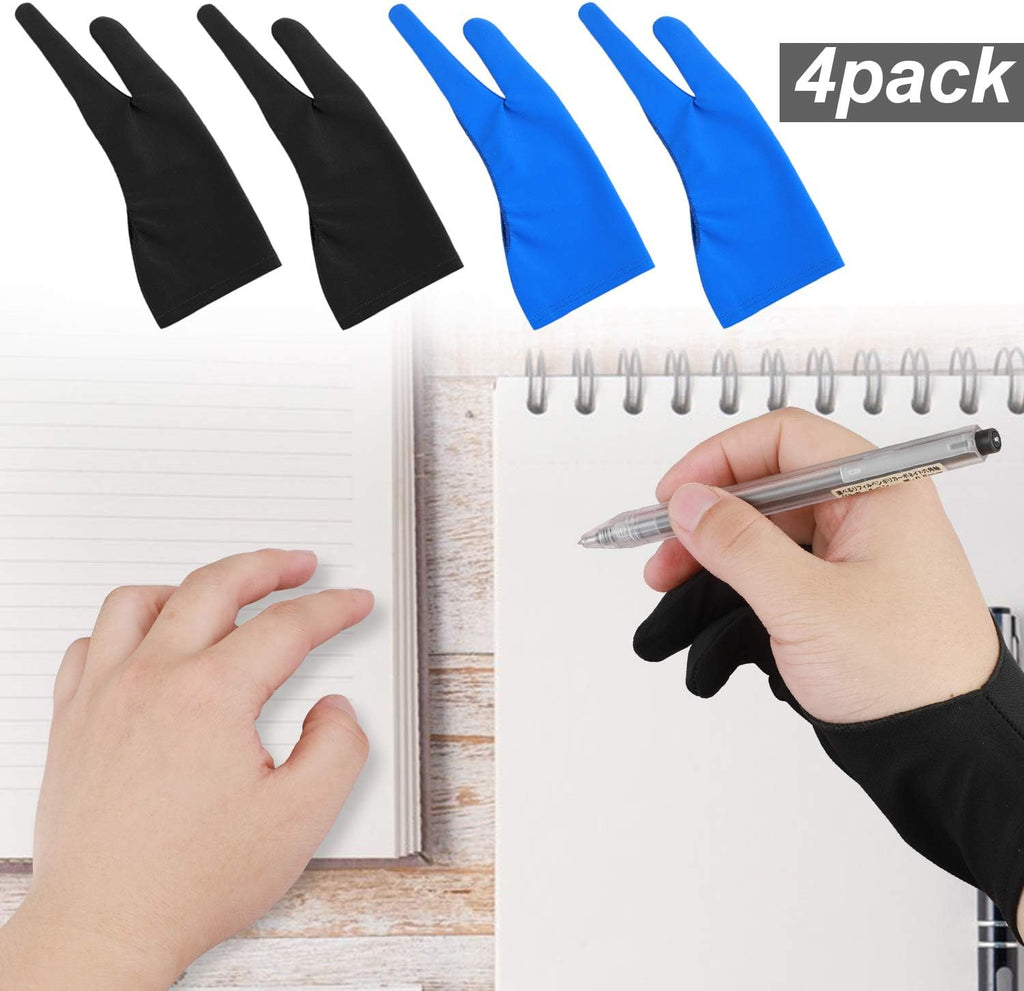 Artist Drawing Tablet Gloves Two Finger Graphics Painting Glove Free Size Creative Both Right and Left Hand