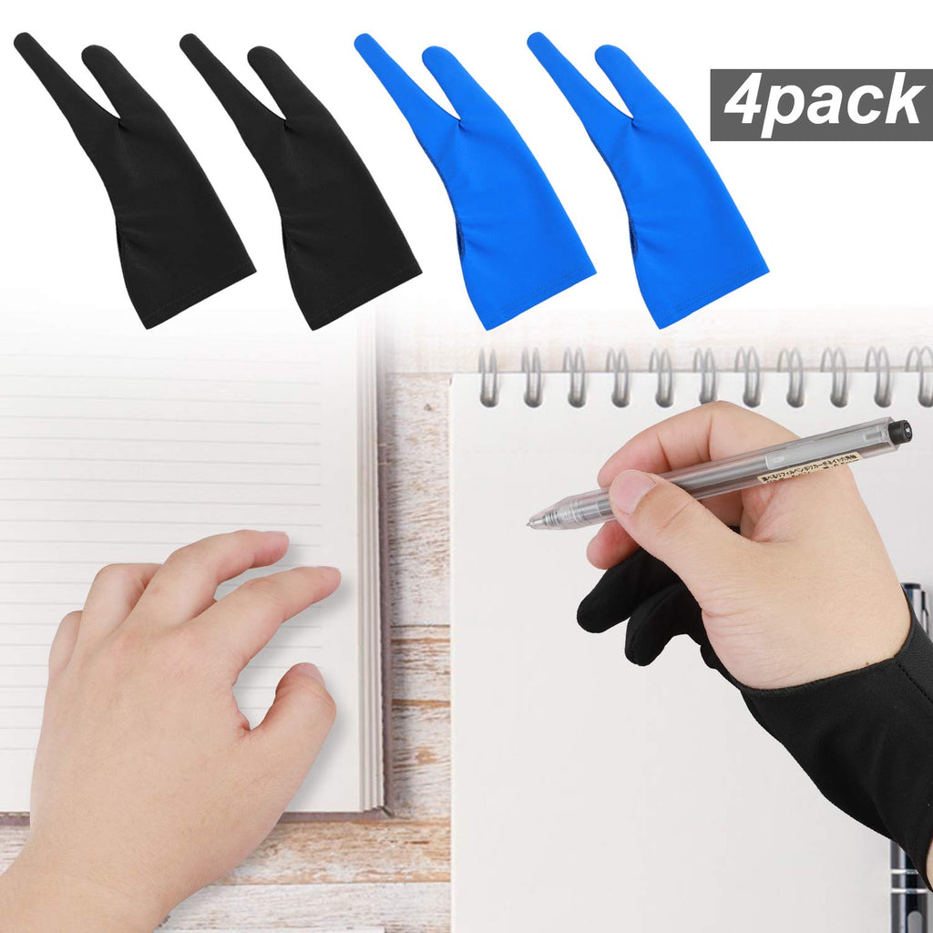 Artist Drawing Tablet Gloves Two Finger Graphics Painting Glove Free Size Creative Both Right and Left Hand