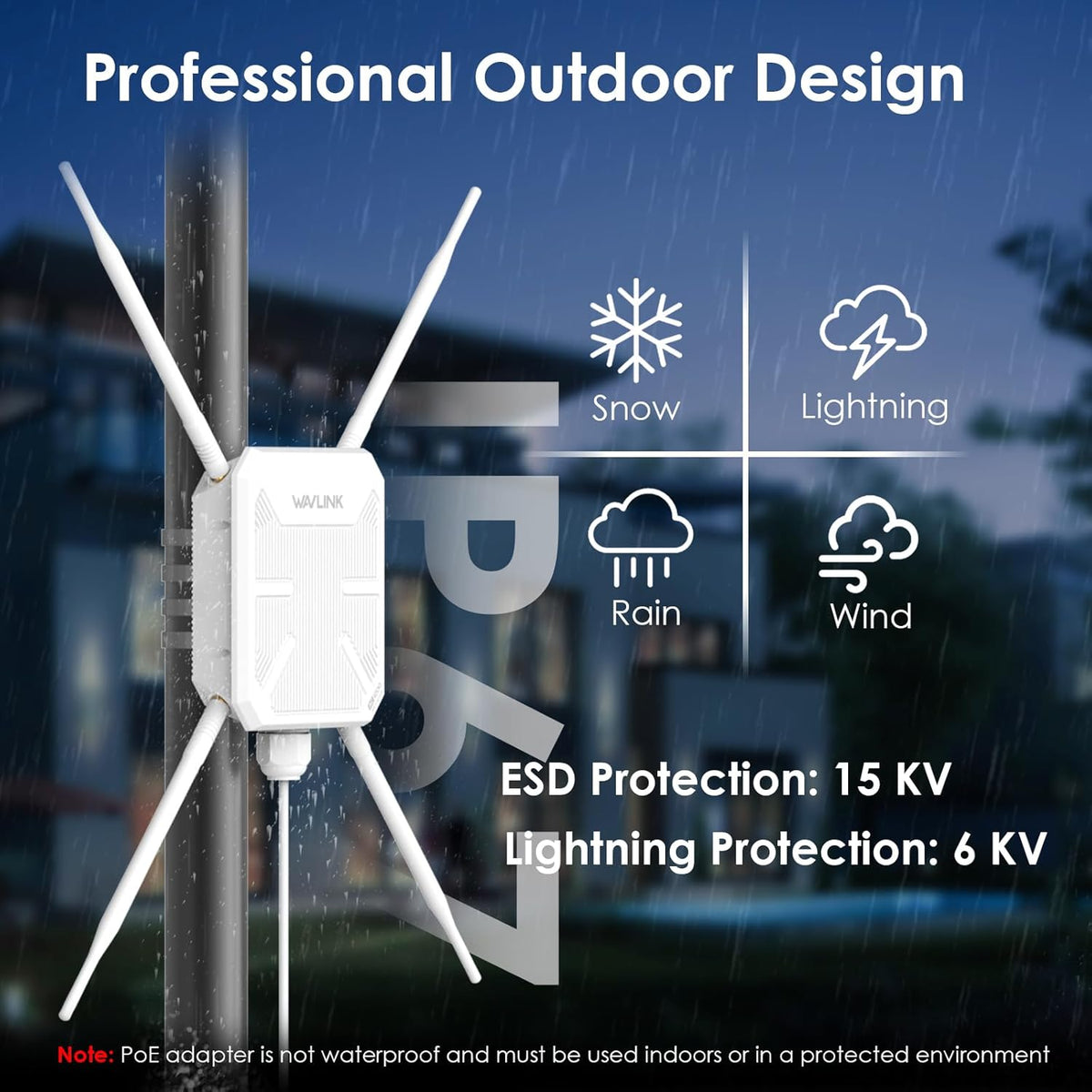 WAVLINK AC1200 Outdoor WiFi Extender, Dual-Band Outdoor Access Point