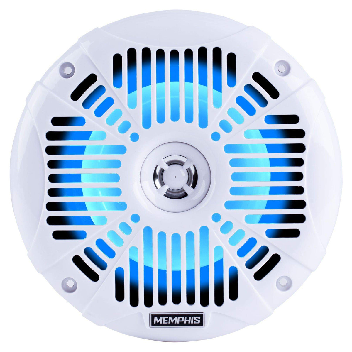 Memphis MXA602SLB MXA OEM Fit 6.5" Marine Grade Coaxial Speakers, Black with Blue LED - Pair