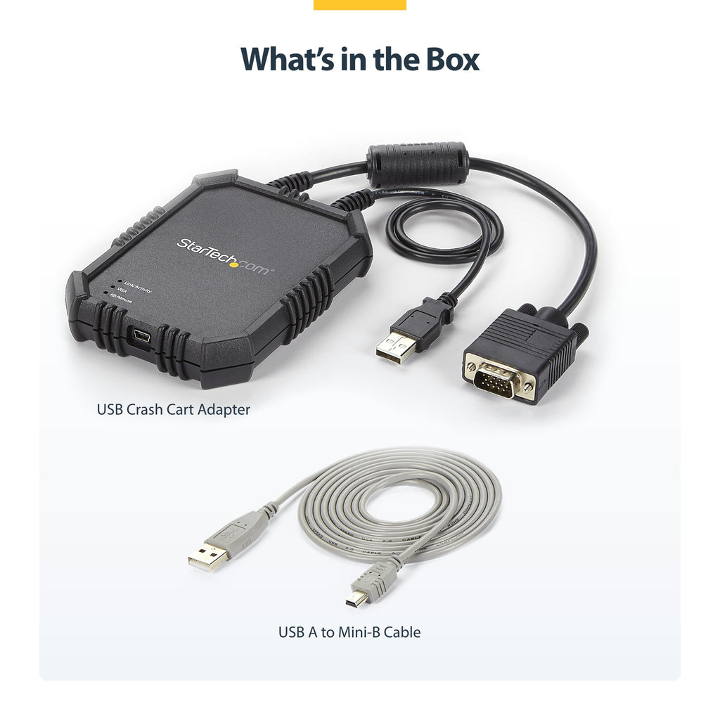 StarTech Crash Cart Adapter, Server Management, USB VGA, TAA (NOTECONS01)