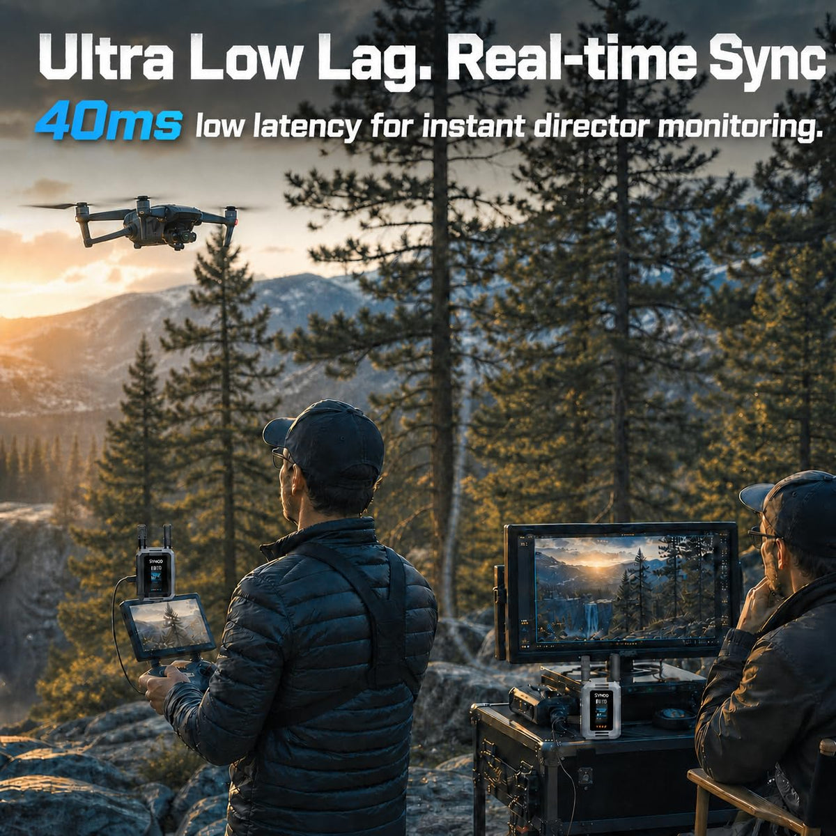 SYNCO Wireless HD Video Transmission and Receiver System Extender(1TX+1RX)