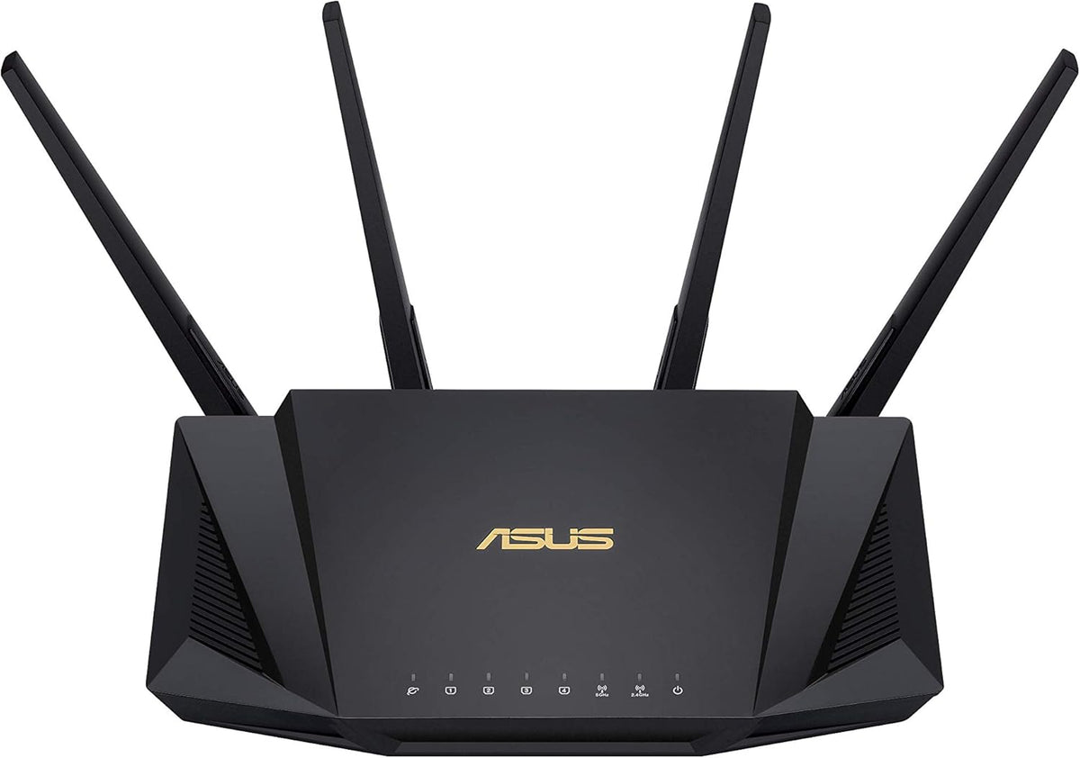 ASUS RT-AX3000 Ultra-Fast Dual Band Gigabit Wireless Router - Next Gen WiFi 6, Adaptive QoS, and AiProtection by Trend Micro | 1x WAN, 4X 1G LAN, 1x USB 3.0 - AiMesh Compatible