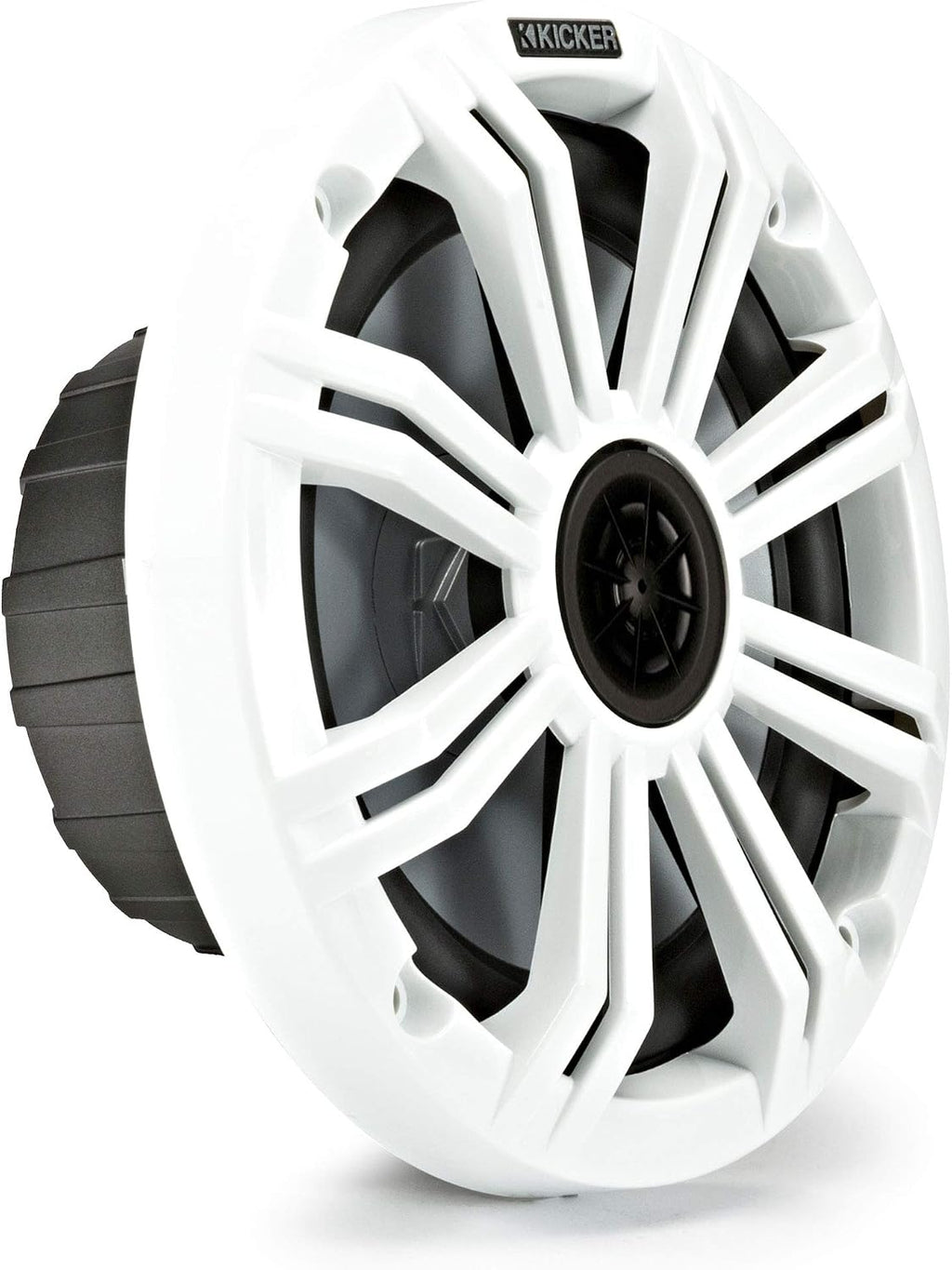 KICKER Marine Audio Bundle â (8) 6.5" White 4-Ohm Coaxial Speakers (4 Pair) with 48KXMA800.8 800W 8-Channel Amplifier â OEM Replacement Boat System