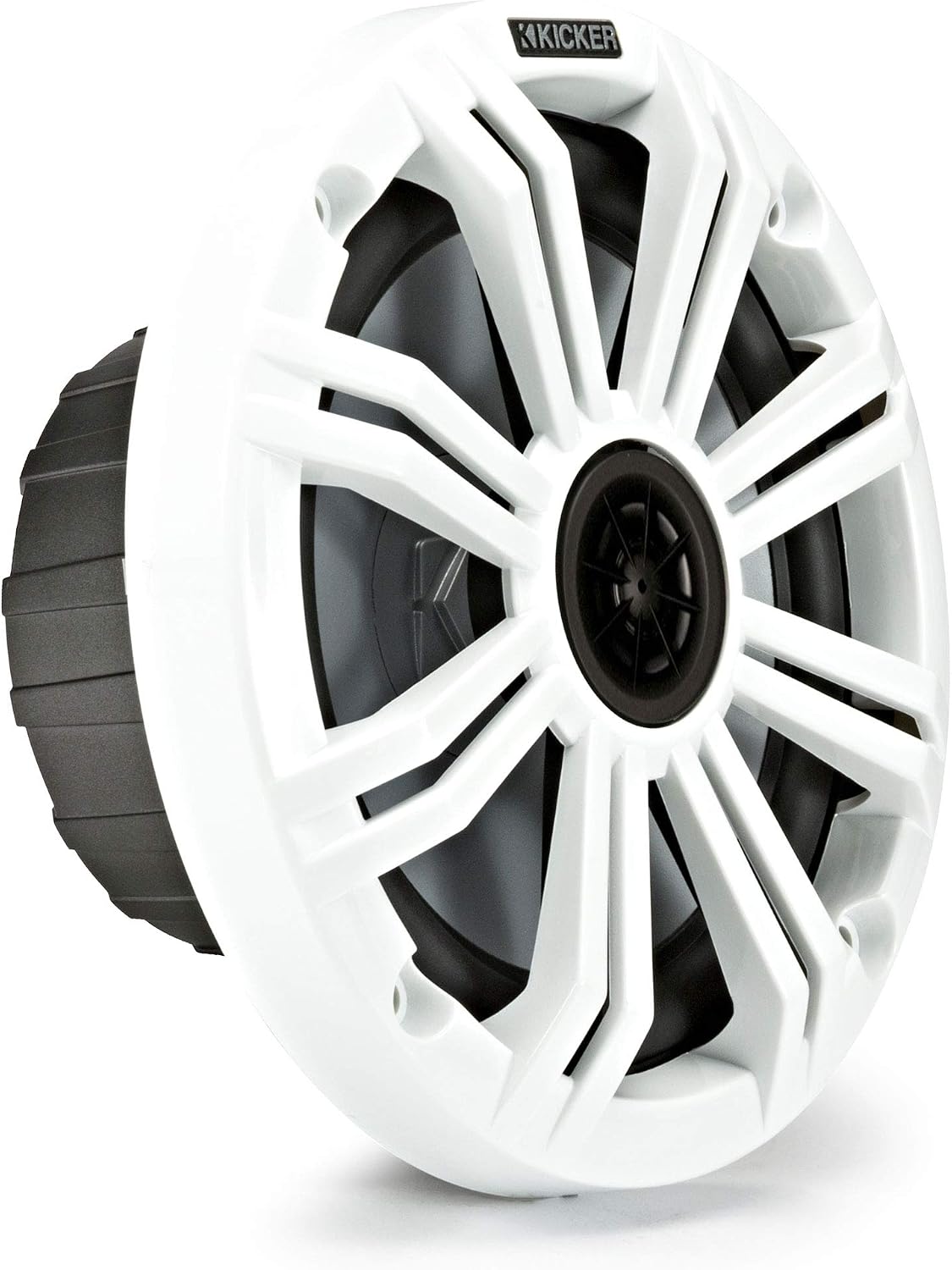 KICKER Marine Audio Bundle â (8) 6.5" White 4-Ohm Coaxial Speakers (4 Pair) with 48KXMA800.8 800W 8-Channel Amplifier â OEM Replacement Boat System