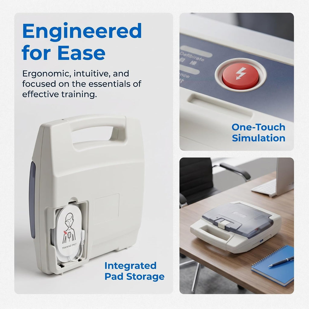 Automated External Defibrillator (AED) Training Machine with 12 Scenes and Touchscreen (Color Large Screen) for Medical Students Doctors Nurses Practice