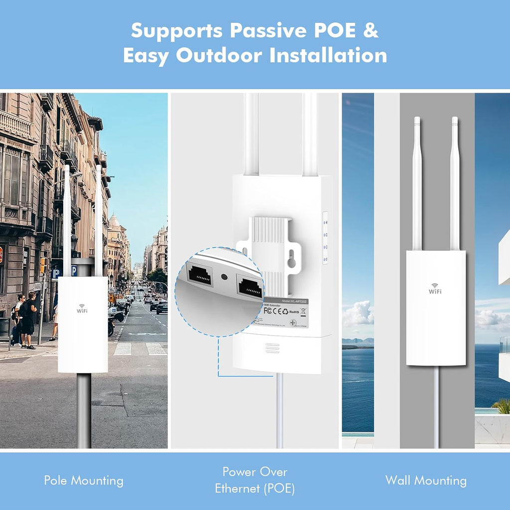 AC1200 Outdoor WiFi Extender, Outdoor Access Point
