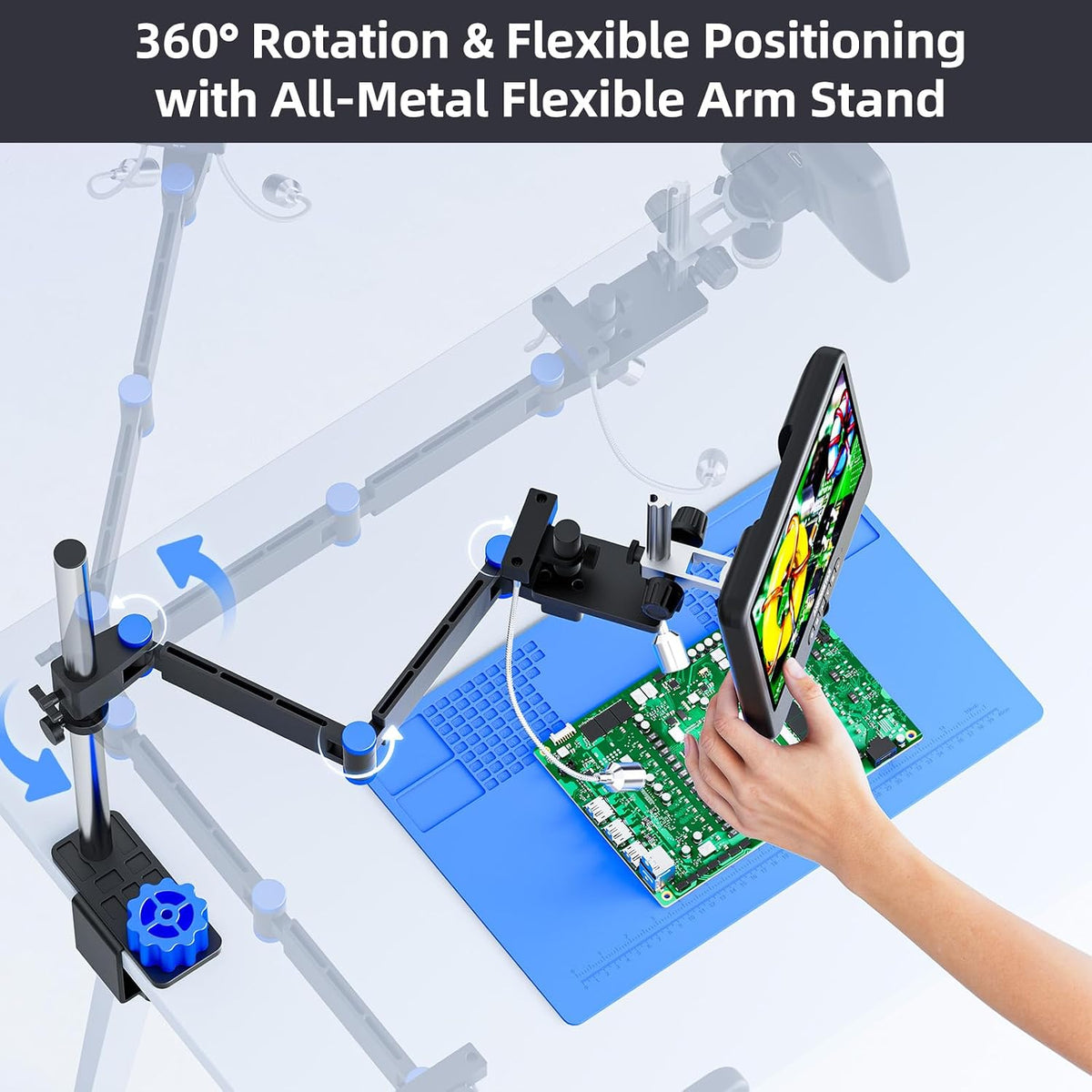 Andonstar AD208S-FA 4K HDMI Digital Microscope for Soldering 10.1" Screen