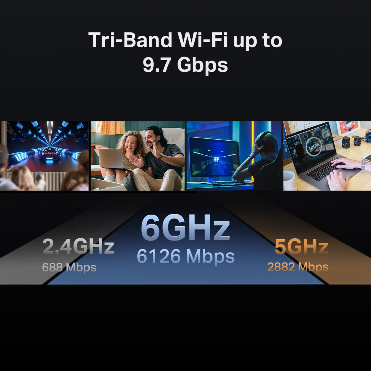 TP-Link Tri-Band BE9300 WiFi 7 Router (Archer BE550)