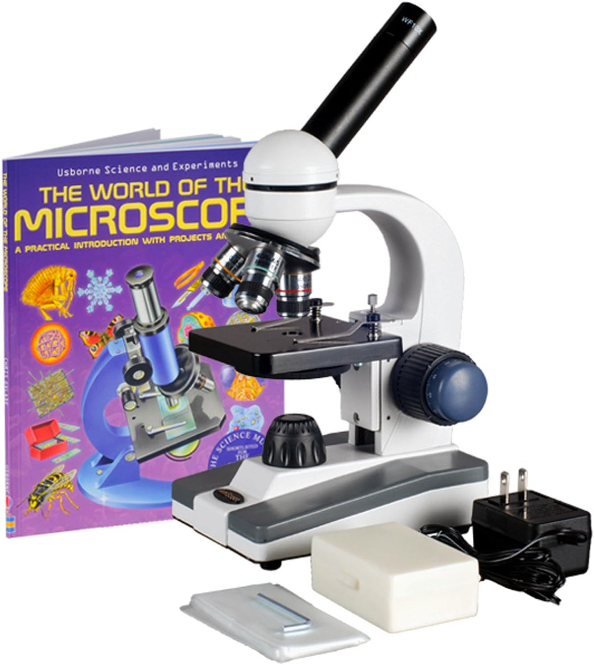 AmScope M150C-PB10-WM Compound Monocular Microscope, WF10x and WF25x
