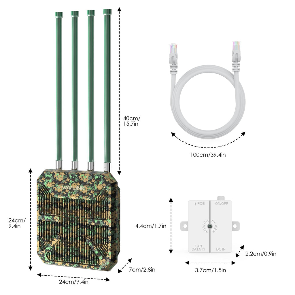 WAVLINK AX3000 Outdoor WiFi 6 Extender Long Range,Outdoor Access Point