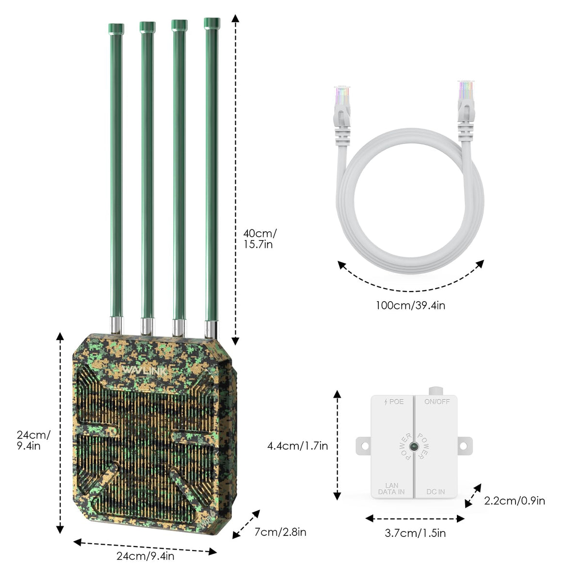 WAVLINK AX3000 Outdoor WiFi 6 Extender Long Range,Outdoor Access Point