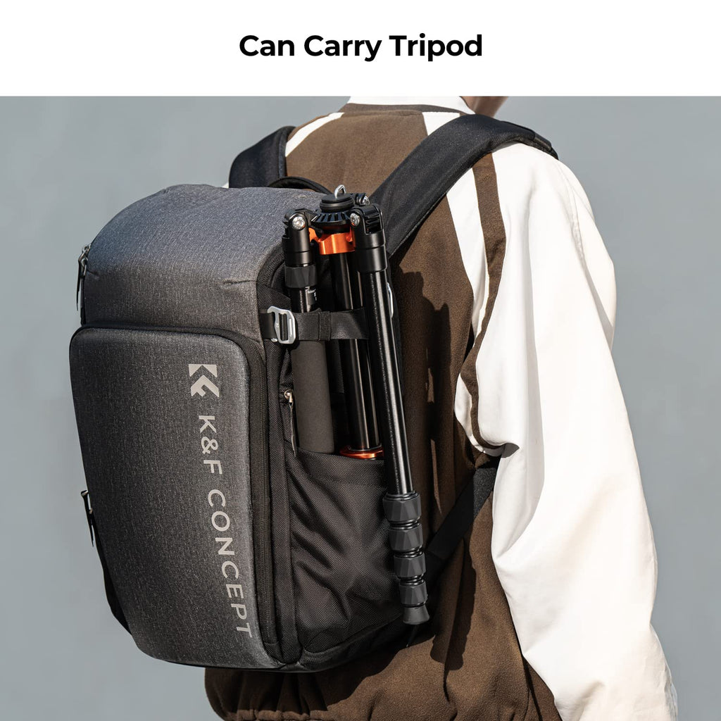 K&F CONCEPT Camera Backpack, 22L Expandable Camera Bag with Rain Cover
