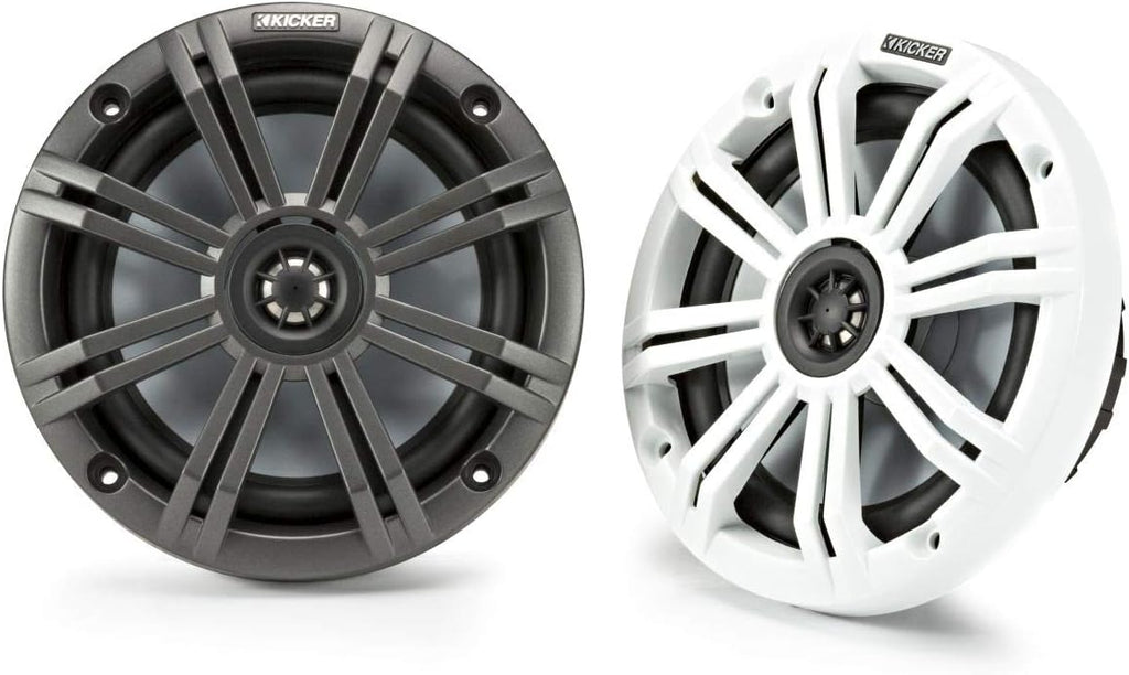 KICKER KM654 6.5in Marine Speakers 4 Pack w/ TB10 Subwoofer