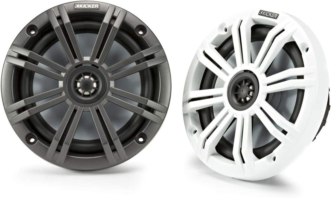 KICKER KM654 6.5in Marine Speakers 4 Pack w/ TB10 Subwoofer