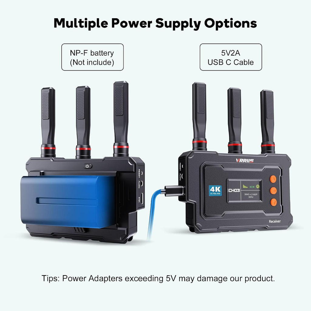 4K Wireless HDMI Transmitter and Receiver,20-Channel Adjustable,0.1s Latency,1500FT Wireless Video Transmitter and Receiver with UVC Out for Live Streaming