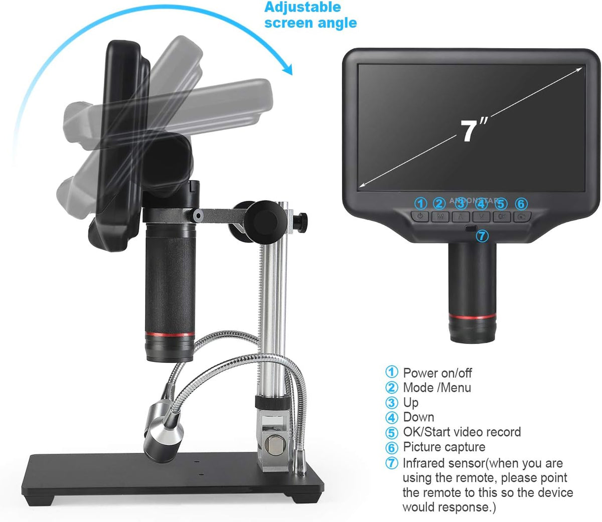 Andonstar AD407 3D HDMI Soldering Digital Microscope
