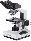 AmScope B490B Compound Binocular Microscope, Brightfield, White