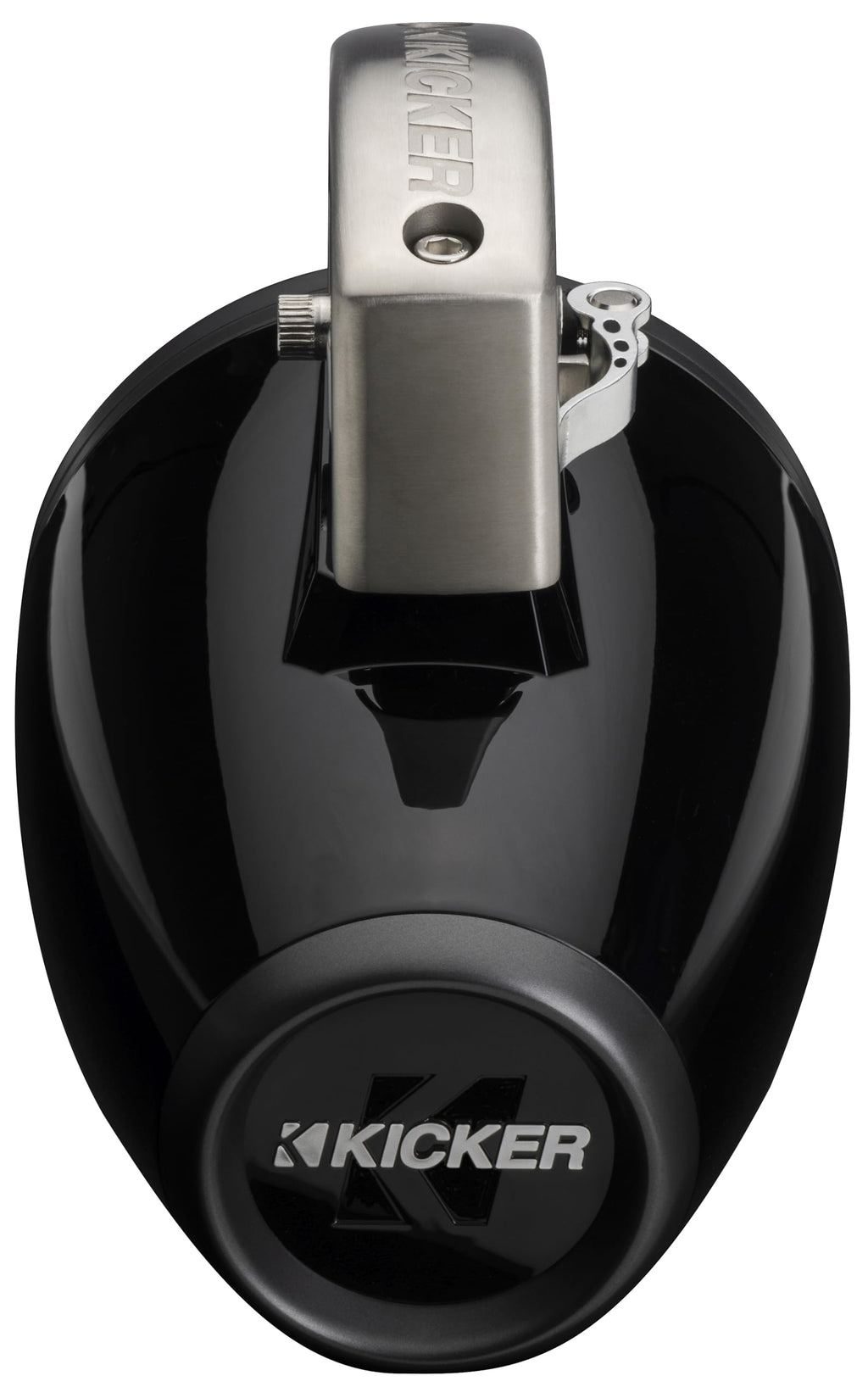 KICKER 51KMTCXL8 8" RGB LED Horn Loaded Compression Driver Marine Tower Speakers, Pair, Black