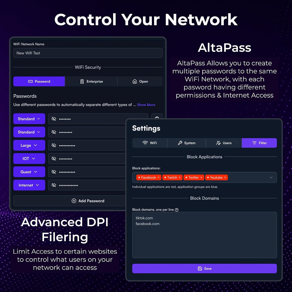 Alta Labs AP6 WiFi 6 Access Point, Dual Band, High Performance, 3 Gbps, IP54 Rated, POE+, Content Filtering, Seamless Roaming, App Control, Computer Networking Wireless Access Points
