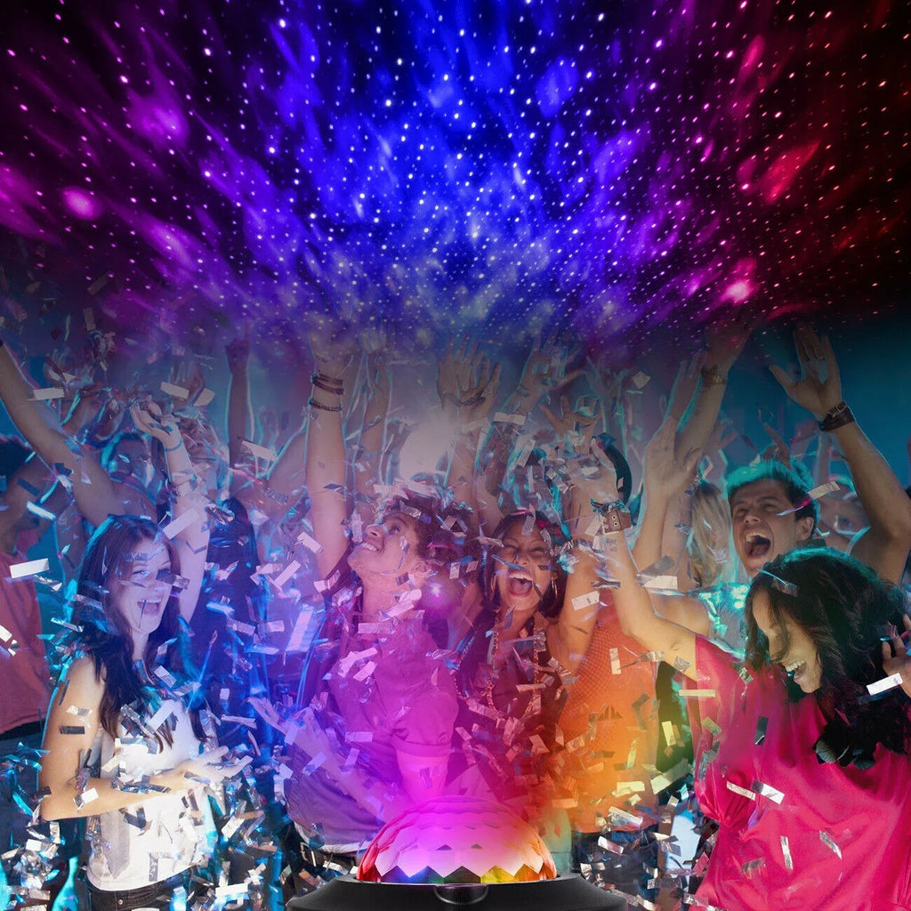 W/ LED Party Light Stage Bluetooth Lamp Disco RGB Speaker DJ Ball Strobe Remote