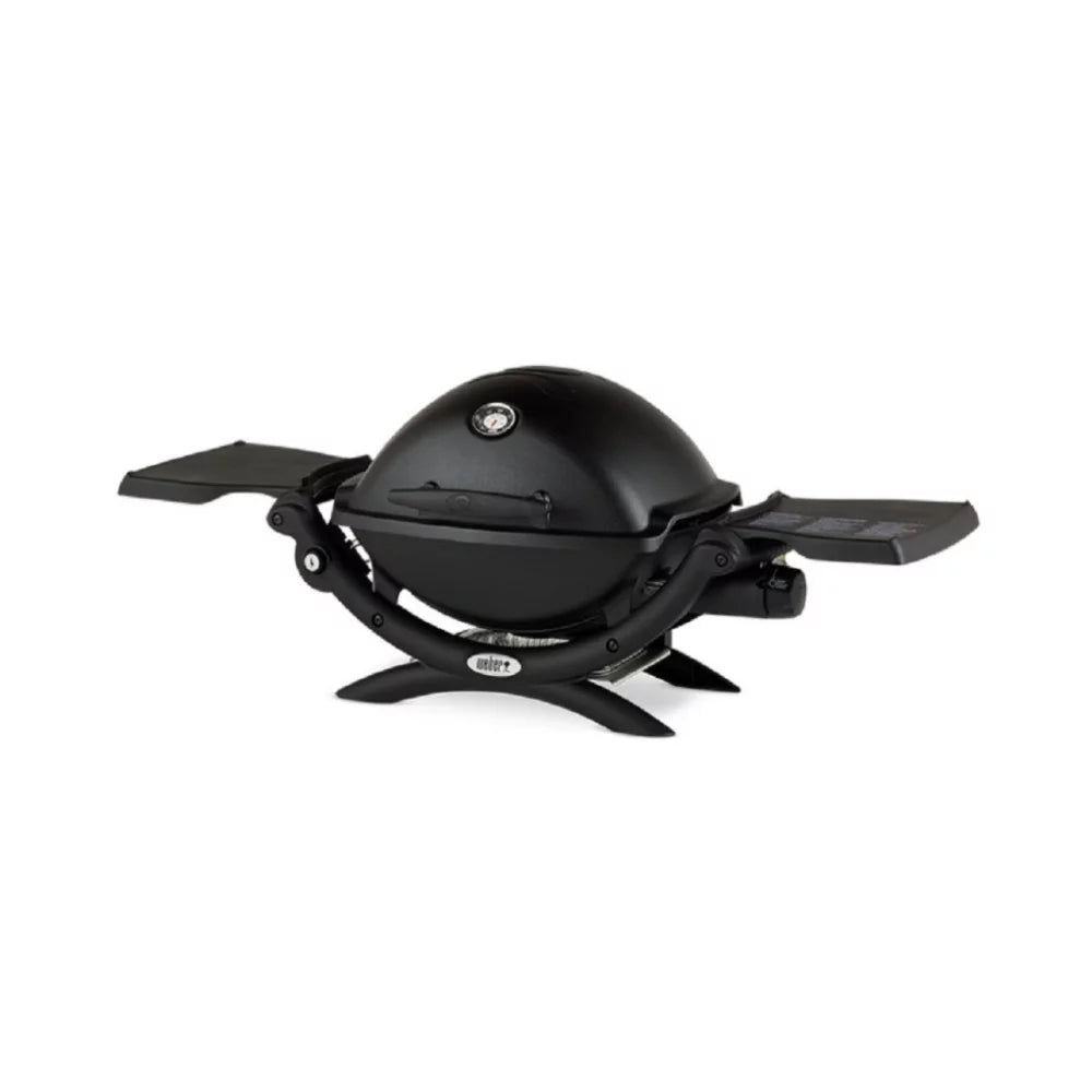 Q1200 (Black) Hose Liquid Weber Adapter Portable Propane with Bundle Cart, Grill