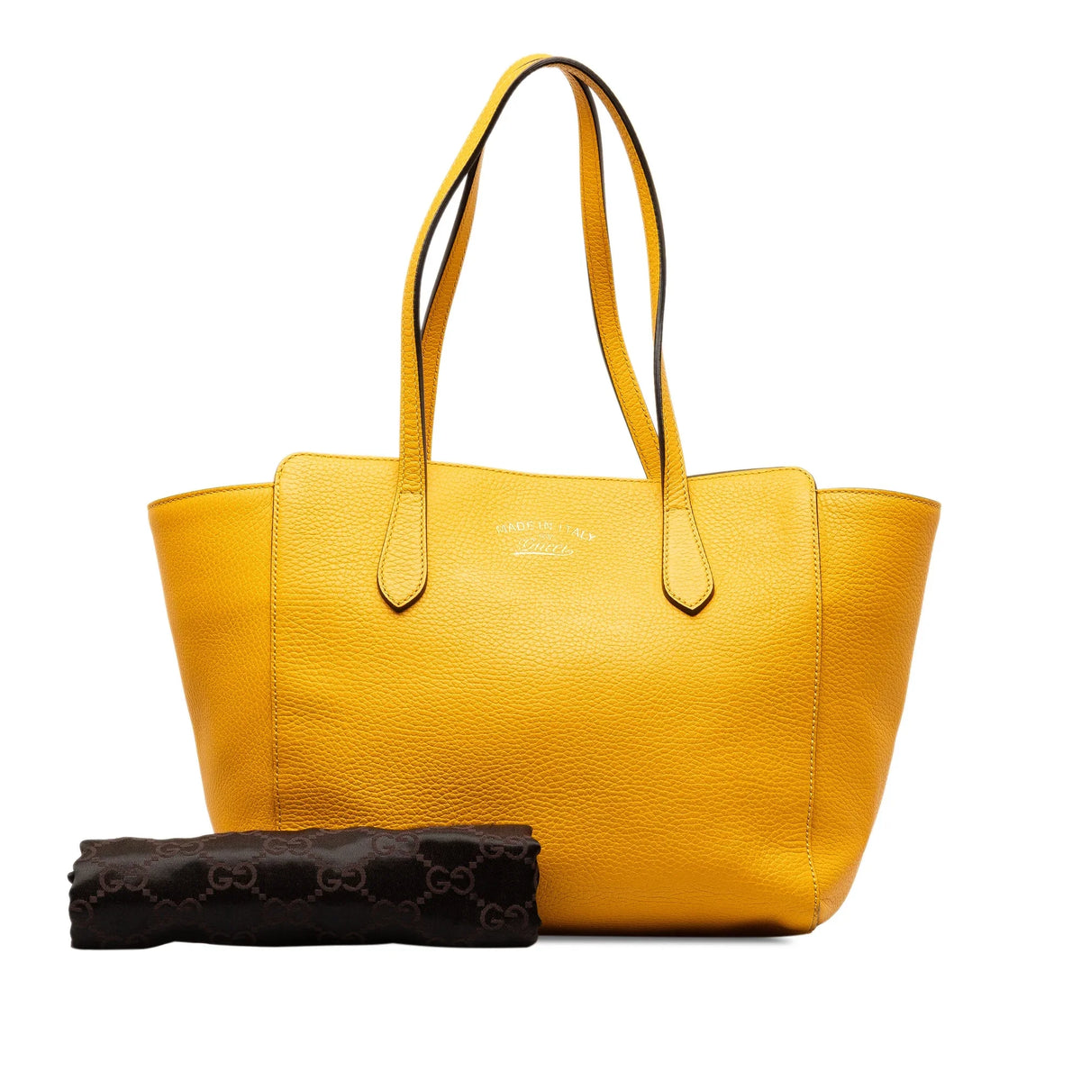 Yellow Pre-Owned Leather Unisex Medium Bag Authenticated Swing Tote Tote (Good) Calf