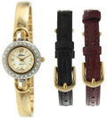 Set ST3 Watch Half Women's Bangle Gold-Tone Gift