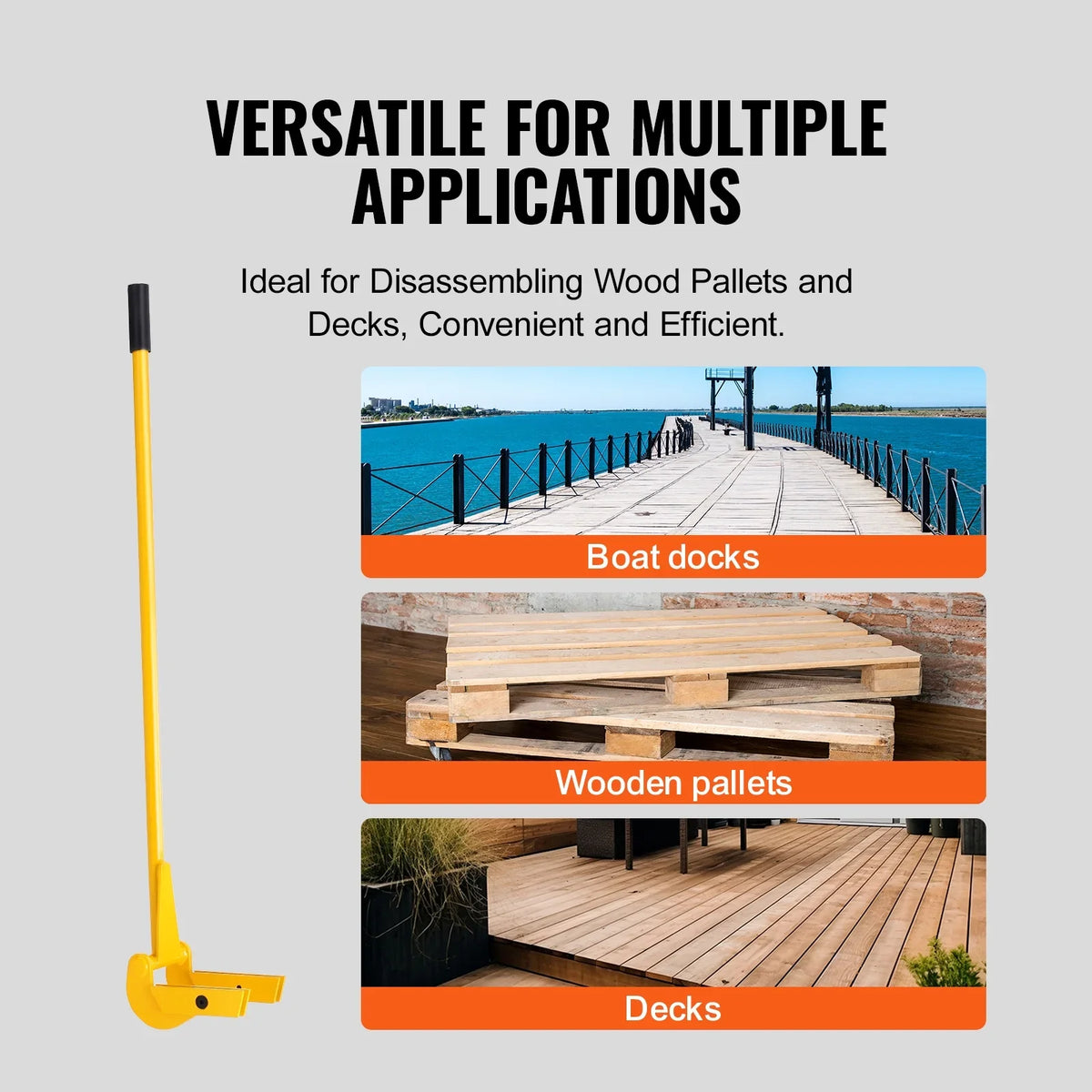 41-Inch Handle BENTISM Pallet Wrecker Tool Deck Pallet Bar lbs Pry 2000 Buster